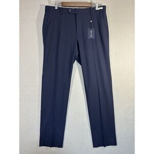 Jos A Bank Dress Pants Size 36x32 Slim Fit Separates Stretch New Blue